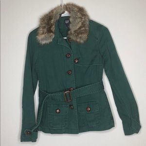 GAP Jacket with FAUX Fur Collar